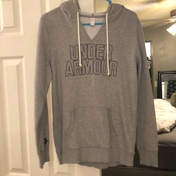 Under Armour Sweaters - Gray under armour v-neck hoodie